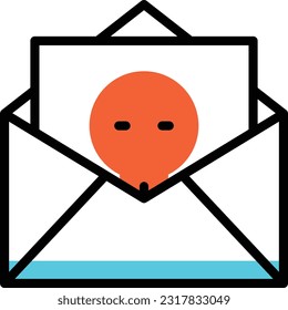 ilustración de mail Vector en un fondo transparente. Símbolos de calidad superior. Iconos vectoriales de color de línea para el concepto y el diseño gráfico.