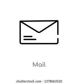 mail vector line icon. Simple element illustration. mail outline icon from signs concept. Can be used for web and mobile