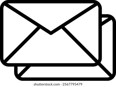 Mail Vector Lineal Icon On White Background.