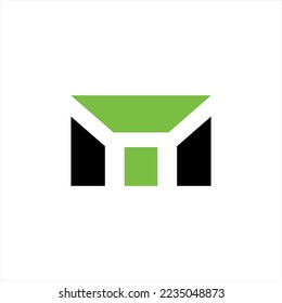 Letra A diseño de logotipo vectorial abstracto con triángulos.