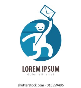mail vector logo design template. postman or delivery icon