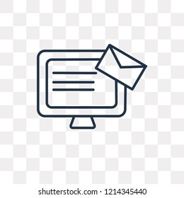 Mail vector outline icon isolated on transparent background, high quality linear Mail transparency concept can be used web and mobile