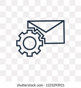 Mail vector outline icon isolated on transparent background, high quality linear Mail transparency concept can be used web and mobile
