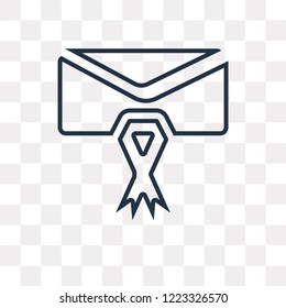Mail vector outline icon isolated on transparent background, high quality linear Mail transparency concept can be used web and mobile