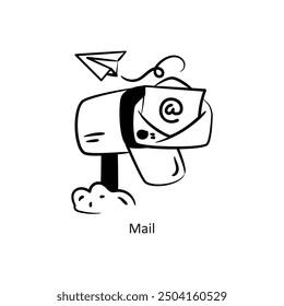 Mail vector outline style Design Vector Stock illustration. 