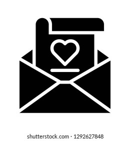 Mail vector, Valentine and love related solid style icon