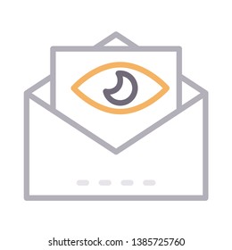 mail view color line icon