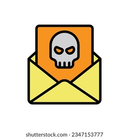 Mail-Virus-Symbol für Vektorgrafik