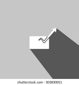 Mail web icon on white background 