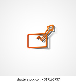 Mail web icon on white background 