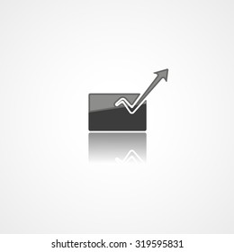Mail web icon on white background 