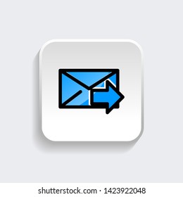 mail web icon symbol with modern flat style icon for web site design, logo, app, UI isolated on white background. Vector illustration