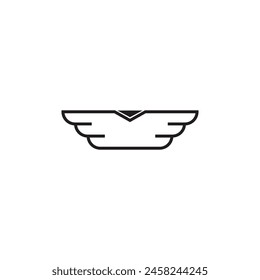 diseño de icono de logo de mail wing.