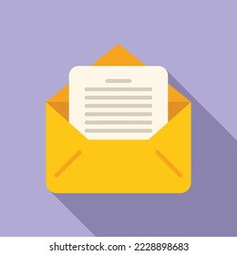 Mail writing icon flat vector. Hand letter. Text pencil
