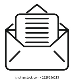 Mail writing icon outline vector. Hand letter. Text pencil