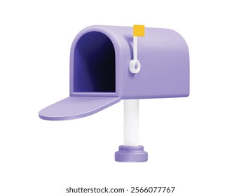 Mailbox 3d icon illustration render vector