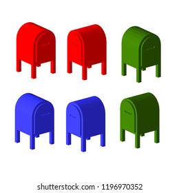 Mailbox. America New York Style. Isometry.