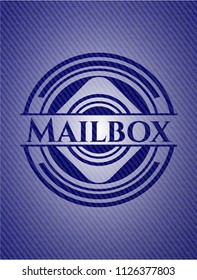 Mailbox badge with denim background