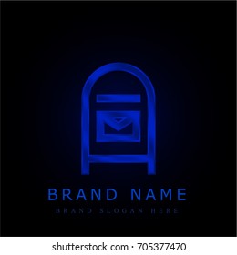 Mailbox blue chromium metallic logo