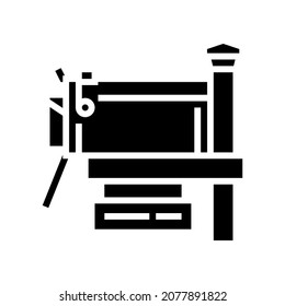 Briefkasten für E-Mail-Symbol-Vektorgrafik. Briefkasten für das Postzeichen. isoliertes Kontursymbol
