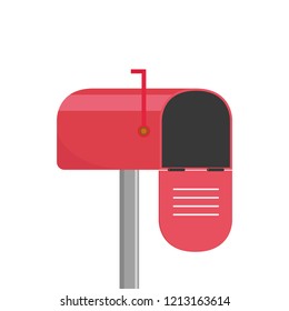 mailbox cartoon vector. free space for text.