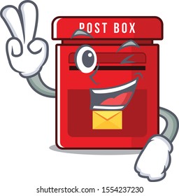 mailbox clings two finger to cute cartoon wall