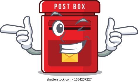 mailbox clings wink to cute cartoon wall