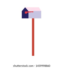 mailbox correspondence on white background