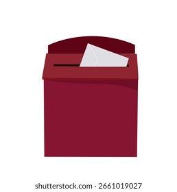 mailbox.Red Herramienta de comunicación de diseño de buzones. Ilustración de buzón cerrado.