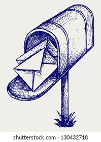 Mailbox. Doodle style