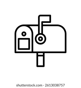 Mailbox. Editable stroke vector icon.