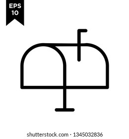 mailbox email icon vector logo illustration design