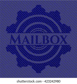 Emblema de buzón con fondo de alta calidad de denim