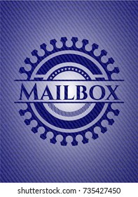 Mailbox emblem with jean background