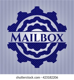 Mailbox emblem with jean texture