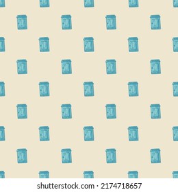 Mailbox engraved seamless pattern. Vintage letterbox in hand drawn style. Sketch texture for fabric, wallpaper, textile, print, title, wrapping paper. Vector illustration.