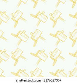 Patrón sin fisuras grabado en el buzón de correo. Buzón de texto vintage con estilo dibujado a mano. Esbozar textura para tela, papel pintado, textil, impresión, título, papel envolvente. Ilustración vectorial.