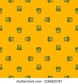 Patrón sin fisuras grabado en el buzón de correo. Buzón de texto vintage con estilo dibujado a mano. Esbozar textura para tela, papel pintado, textil, impresión, título, papel envolvente. Ilustración vectorial.
