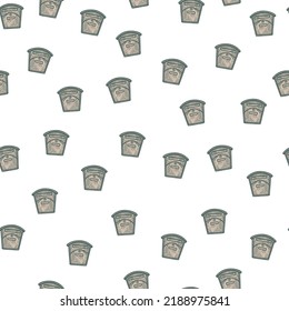 Mailbox engraved seamless pattern. Vintage letterbox in hand drawn style. Sketch texture for fabric, wallpaper, textile, print, title, wrapping paper. Vector illustration.