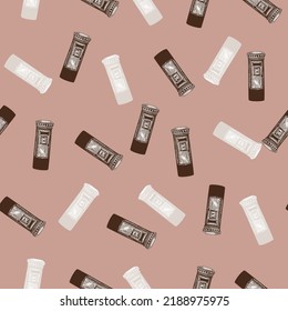 Patrón sin fisuras grabado en el buzón de correo. Buzón de texto vintage con estilo dibujado a mano. Esbozar textura para tela, papel pintado, textil, impresión, título, papel envolvente. Ilustración vectorial.