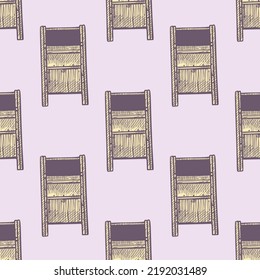 Patrón sin fisuras grabado en el buzón de correo. Buzón de texto vintage con estilo dibujado a mano. Esbozar textura para tela, papel pintado, textil, impresión, título, papel envolvente. Ilustración vectorial.
