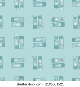 Mailbox engraved seamless pattern. Vintage letterbox in hand drawn style. Sketch texture for fabric, wallpaper, textile, print, title, wrapping paper. Vector illustration.