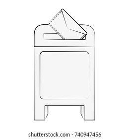 mailbox with envelope icon image 