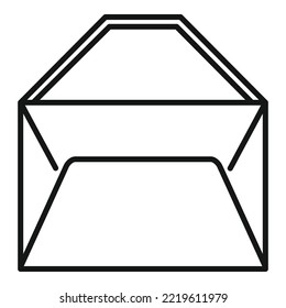 Mailbox envelope icon outline vector. Mail paper. Post newsletter