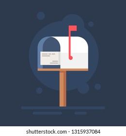 Mailbox Flat Notification Icon 