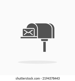 Mailbox glyph icon. Can be used for digital product, presentation, print design and more.
