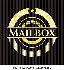 Mailbox gold badge or emblem