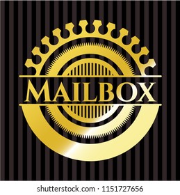 Mailbox gold shiny emblem