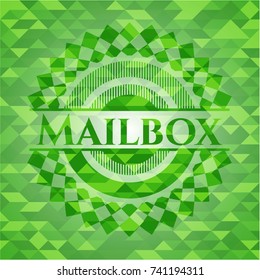 Mailbox green mosaic emblem