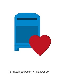 mailbox and heart notification icon